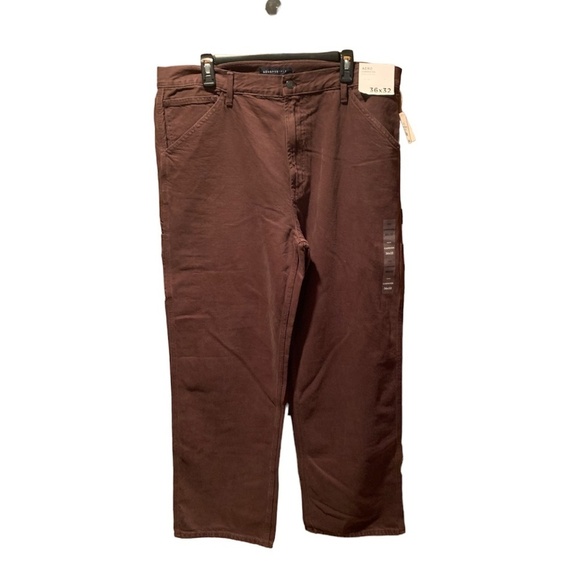 Aeropostale Men's Carpenter Jeans Brown 36x32 NWT - Picture 1 of 7